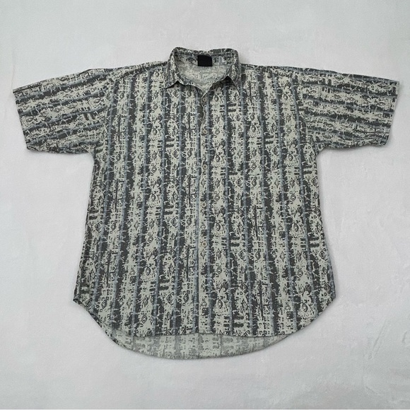 Vintage 90s Permit Surfer Skater Mint Green Casual Button Up S/S Shirt Mens L - Picture 1 of 8